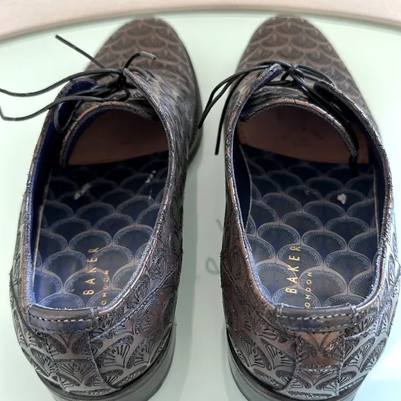 Ted Baker Men’s Brown Leather Lace Up Dress Shoes Size 44 Dust Bags Included