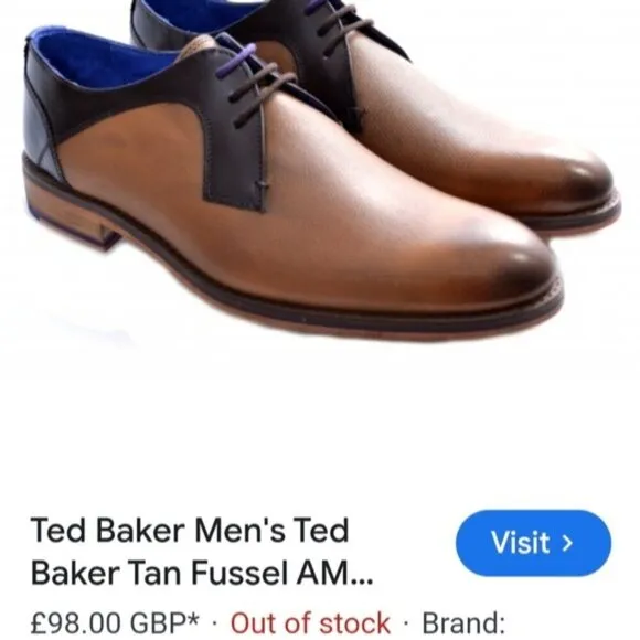 TED BAKER Men's Tan Fussel dress Shoes Sz 11