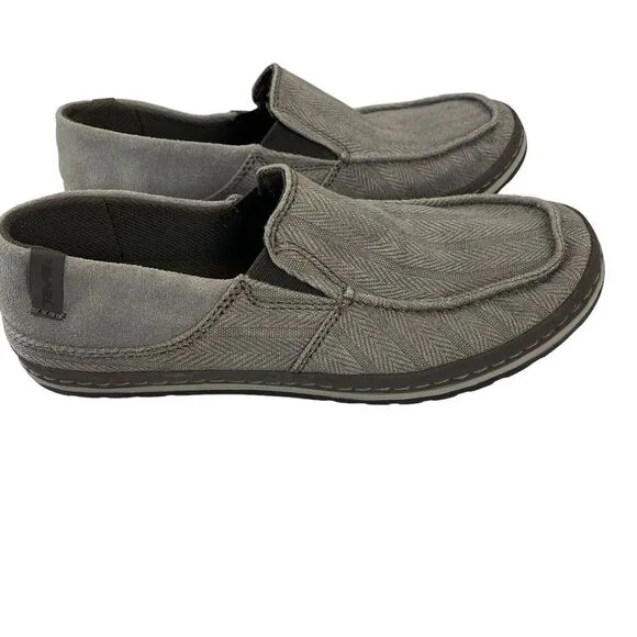 Teva Clifton Creek Herringbone Shoes Moc Toe Loafer Men's Size 8 Gray 1003432