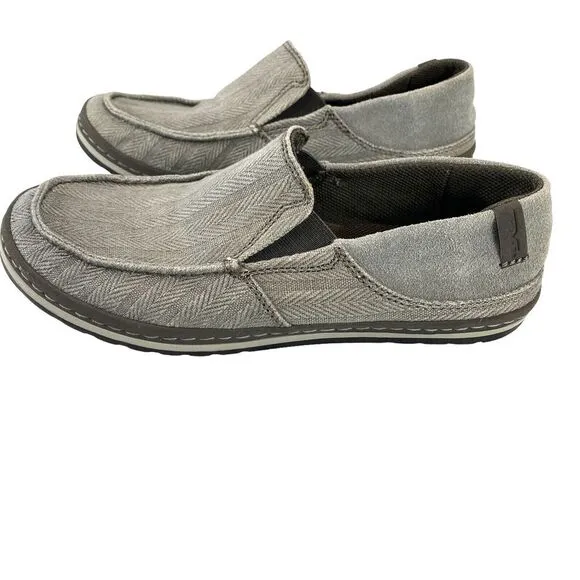 Teva Clifton Creek Herringbone Shoes Moc Toe Loafer Men's Size 8 Gray 1003432
