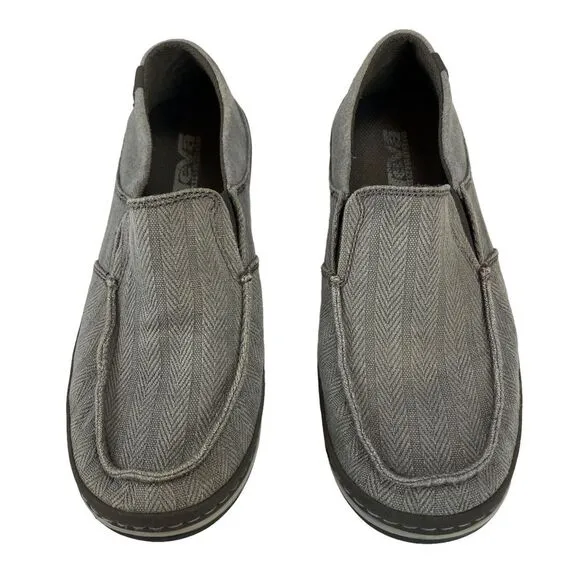 Teva Clifton Creek Herringbone Shoes Moc Toe Loafer Men's Size 8 Gray 1003432