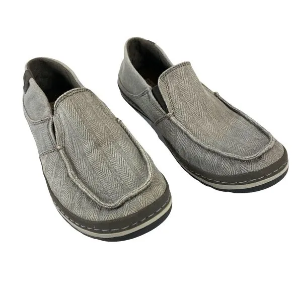 Teva Clifton Creek Herringbone Shoes Moc Toe Loafer Men's Size 8 Gray 1003432