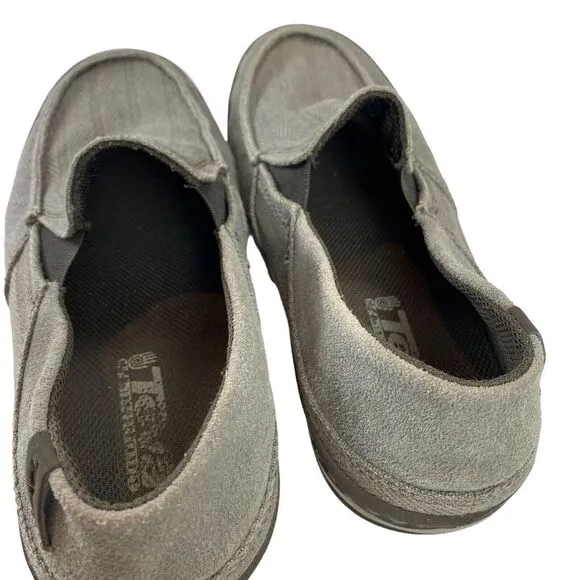 Teva Clifton Creek Herringbone Shoes Moc Toe Loafer Men's Size 8 Gray 1003432
