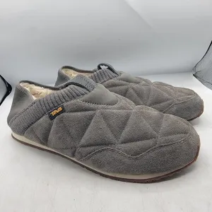 Teva ReEmber Plushed Mens 11 Gray Slipper Shoes Comfort Lined Warm Casual