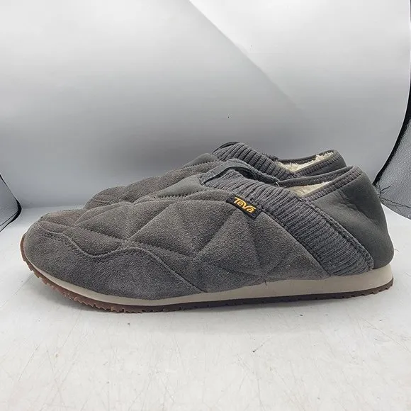 Teva ReEmber Plushed Mens 11 Gray Slipper Shoes Comfort Lined Warm Casual