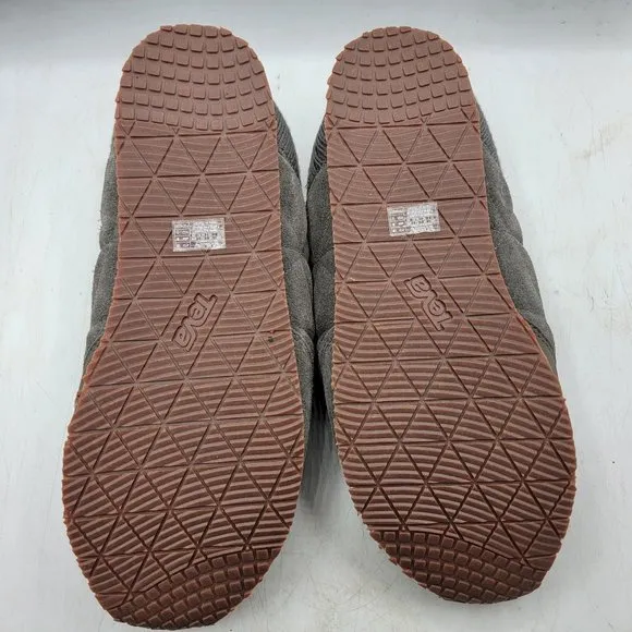 Teva ReEmber Plushed Mens 11 Gray Slipper Shoes Comfort Lined Warm Casual