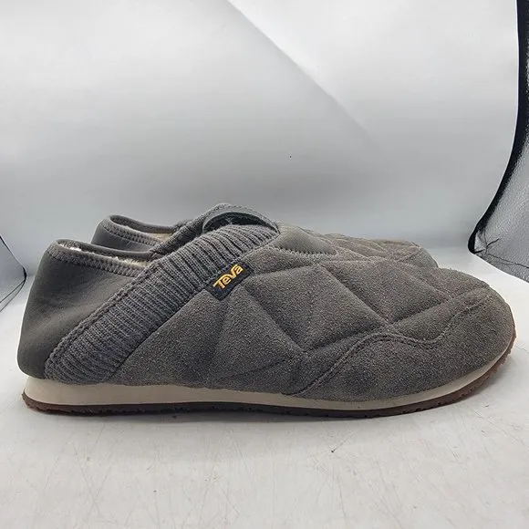 Teva ReEmber Plushed Mens 11 Gray Slipper Shoes Comfort Lined Warm Casual