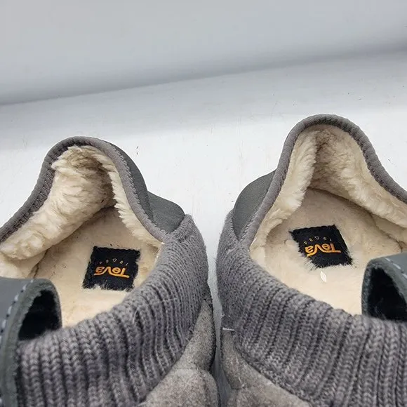 Teva ReEmber Plushed Mens 11 Gray Slipper Shoes Comfort Lined Warm Casual