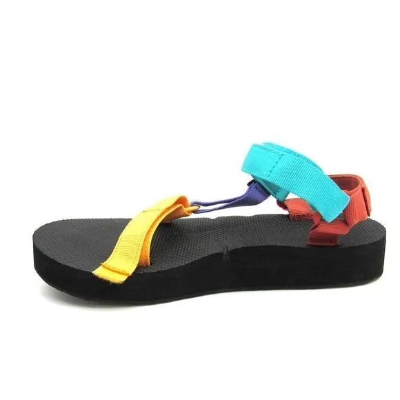 TEVA WOMEN’S MIDFORM UNIVERSAL SANDALS IN BRIGHT RETRO MULTI SZ 10