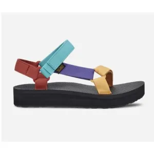 TEVA WOMEN’S MIDFORM UNIVERSAL SANDALS IN BRIGHT RETRO MULTI SZ 10