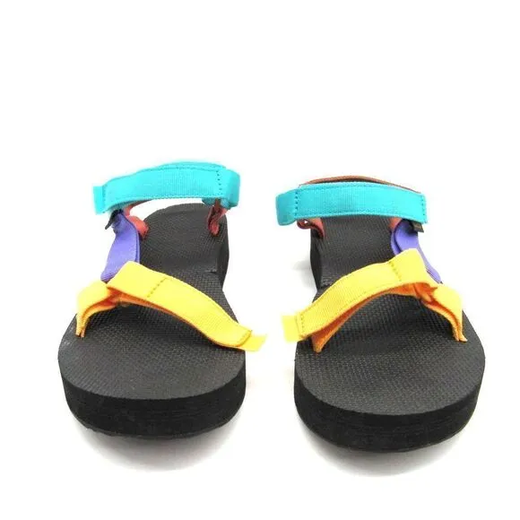 TEVA WOMEN’S MIDFORM UNIVERSAL SANDALS IN BRIGHT RETRO MULTI SZ 10