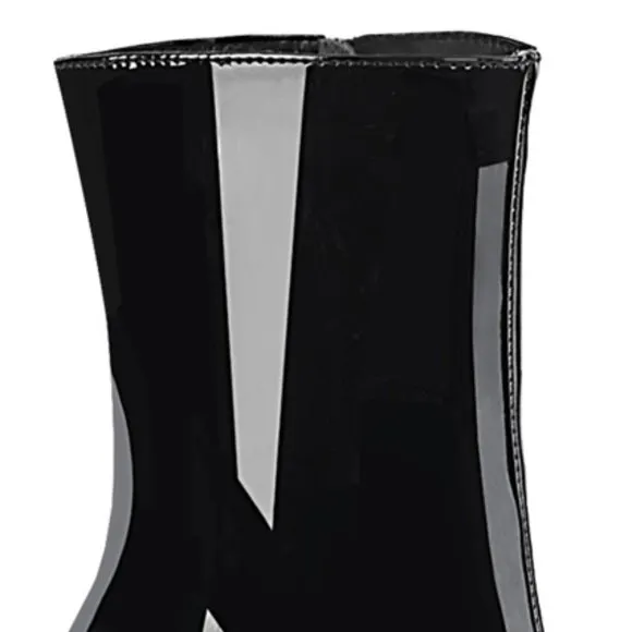 Textured Platform High Heel Ankle Boots