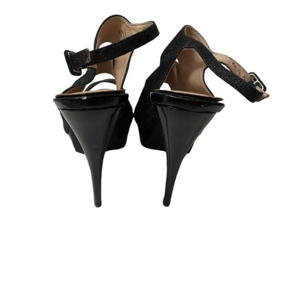 The Blossom Collection Black High Heel Shoe Size 9 NWOT