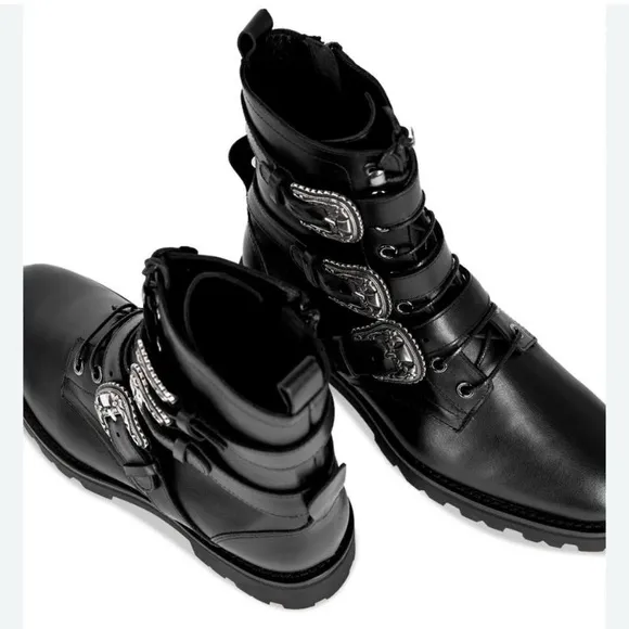 The Kooples Leather Combat Boots NIB