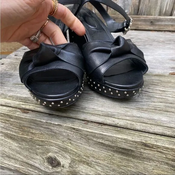 THE KOOPLES Stud Details Leather Sandals size EU 38