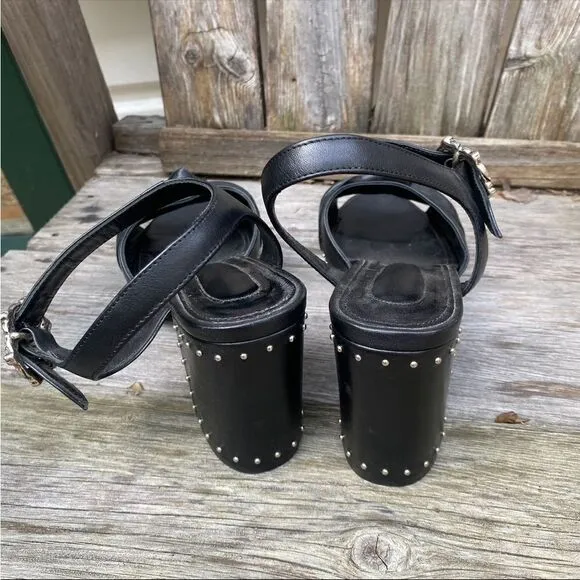 THE KOOPLES Stud Details Leather Sandals size EU 38