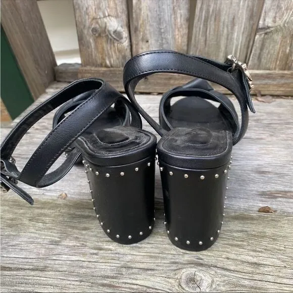 THE KOOPLES Stud Details Leather Sandals size EU 38