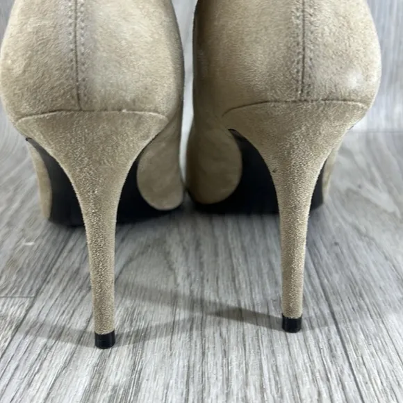 Theory Women's Natural Faux Suede Sock Boot