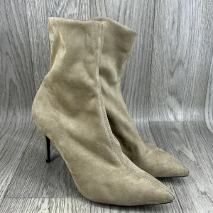 Theory Women's Natural Faux Suede Sock Boot