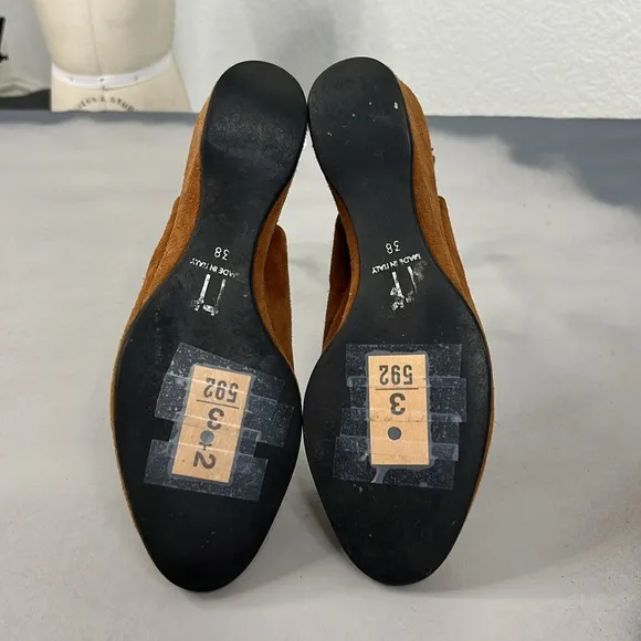 Thierry Rabotin Suede Wedge Peep Toe Shoes
