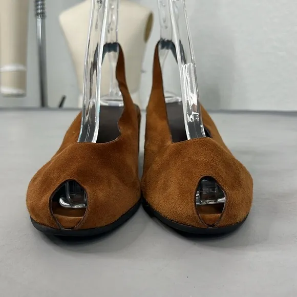 Thierry Rabotin Suede Wedge Peep Toe Shoes