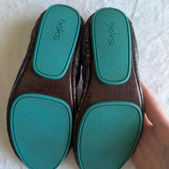Tieks Black Ballet Flats with Elastic Edge