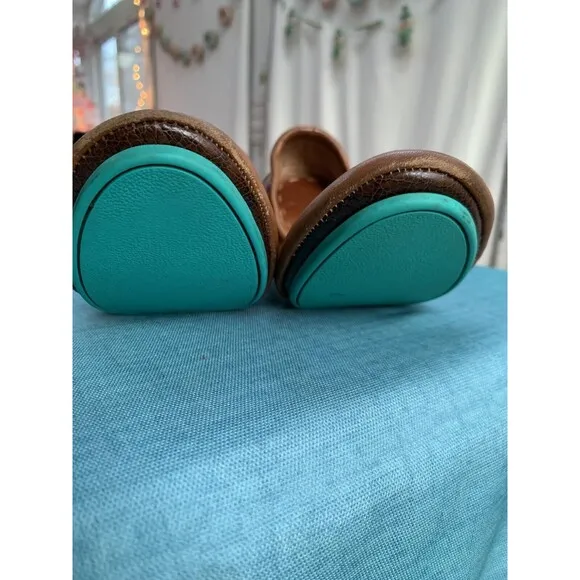 Tieks by Gavrieli Women's Ballet Flats Size 6, Brown Tan Matte, Leather Shoes