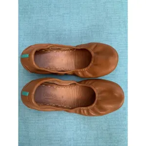 Tieks by Gavrieli Women's Ballet Flats Size 6, Brown Tan Matte, Leather Shoes