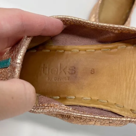 Tieks Rose Gold Glam Flats