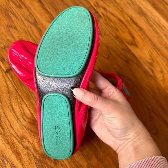 Tieks Women's Red Ballet Flats Size 8