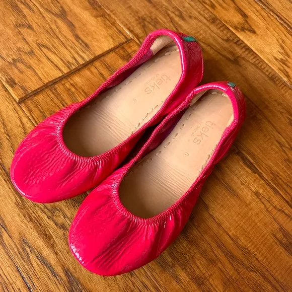 Tieks Women's Red Ballet Flats Size 8