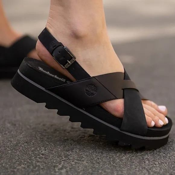 Timberland Women’s Santa Monica Sunrise Black Sandals