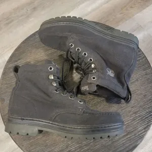 TIMBERLAND BLACK CANVAS WOMENS BOOTS SZ 7.5