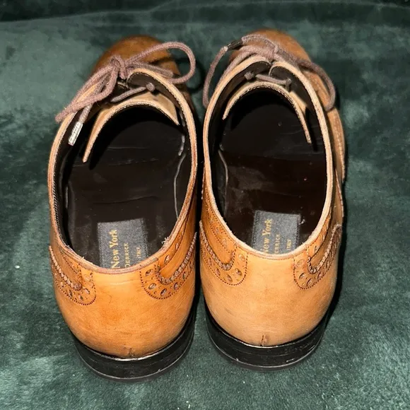 To Boot Liddell Burnished Tan Calf Wingtip Brogue Shoes EUC Made in Italy $495