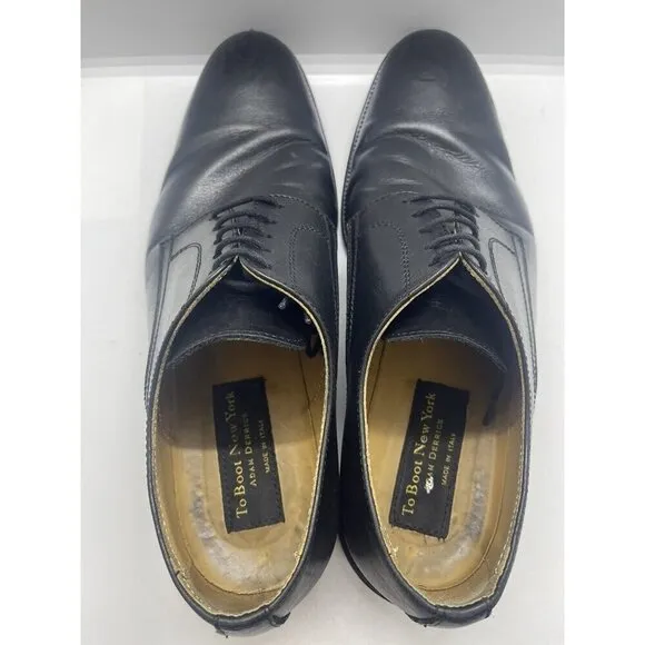 To Boot New York Adam Derrick Leather Oxford Sz 9.5 Dress Shoes Made In Italy