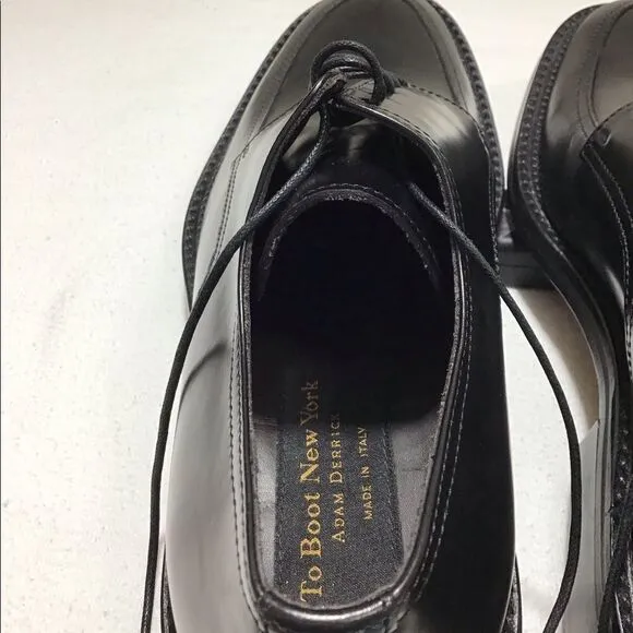 To Boot New York Adam Derrick Italy Black Leather Derby Lace Up Shoes Size 7