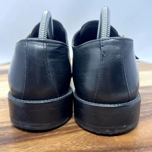To Boot New York Double Monk Strap Men's 9 Black Leather Cap Toe Dress Shoes