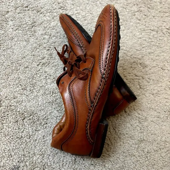 TOD'S Brown Leather Wingtip Brogues - Size 39 EU Men's Lace-Up‎ Dress Shoes