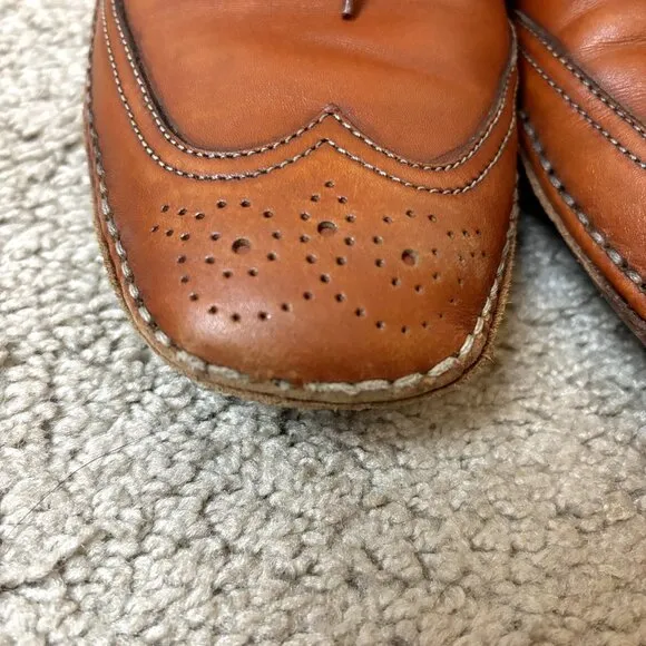 TOD'S Brown Leather Wingtip Brogues - Size 39 EU Men's Lace-Up‎ Dress Shoes