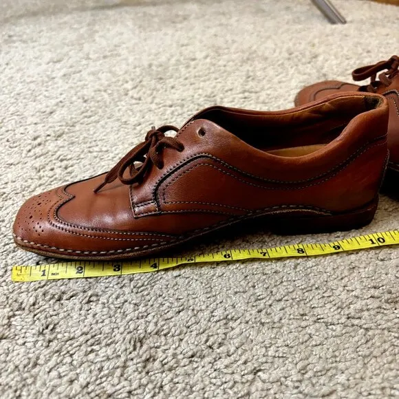 TOD'S Brown Leather Wingtip Brogues - Size 39 EU Men's Lace-Up‎ Dress Shoes