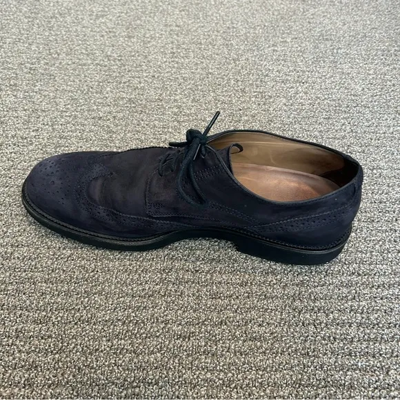 Tod’s Made In Italy Navy Blue Suede Dress Shoes Size 10