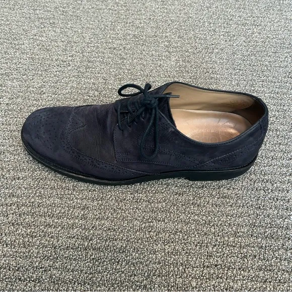 Tod’s Made In Italy Navy Blue Suede Dress Shoes Size 10