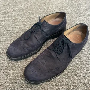 Tod’s Made In Italy Navy Blue Suede Dress Shoes Size 10