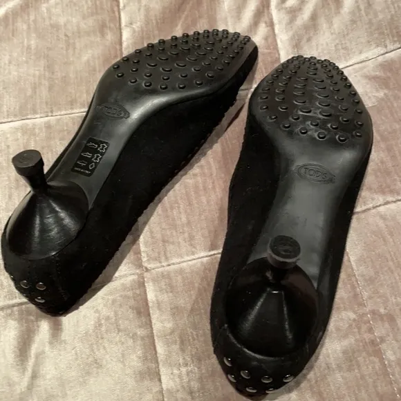 TOD’S Suede Stud Embellished Dress Shoes