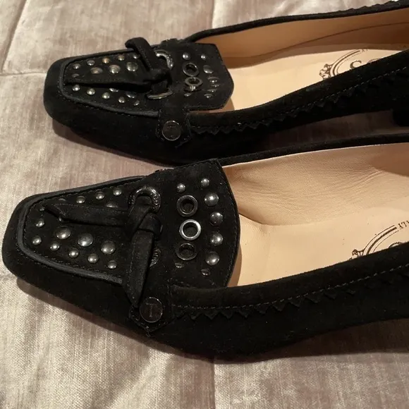 TOD’S Suede Stud Embellished Dress Shoes