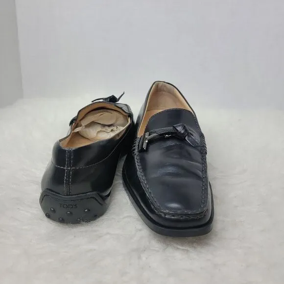 Tod's T Timeless Leather Women's Penny Loafer Slip On Driving Shoes Size 7