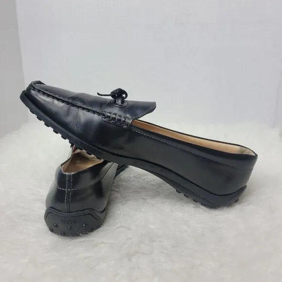 Tod's T Timeless Leather Women's Penny Loafer Slip On Driving Shoes Size 7