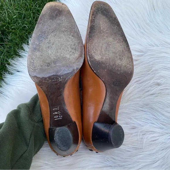 Tod's Vintage Tassle Italian Block Heel Shoes 8.5