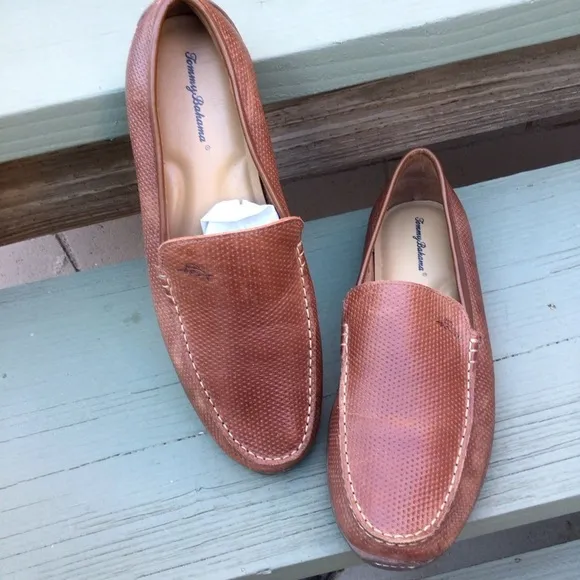 Tommy Bahama Loafers  Brown Leather Pre-Owned