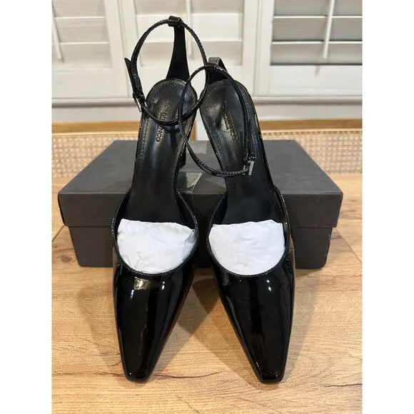 Tony Bianco Elektra Black Patent Leather Heels Size 8.5 NIB Sleek Flattering
